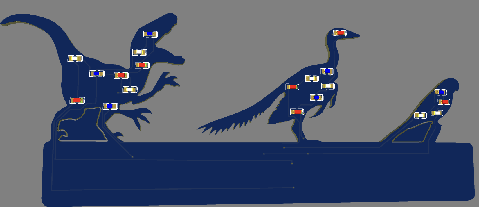 PCB 3D Model - Front View